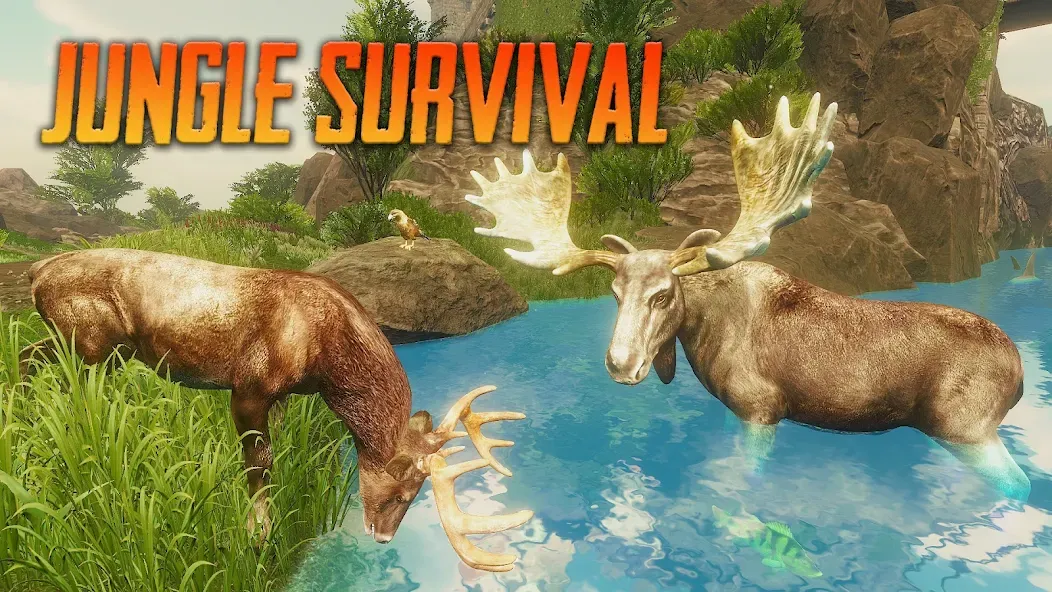 The Moose - Animal Simulator [MOD: безлимитные монеты и здоровье] Screenshot 1