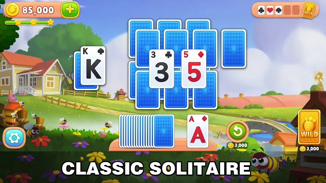 Solitaire Farm: Card Games [MOD: безлимитные монеты и подсказки] Screenshot 1