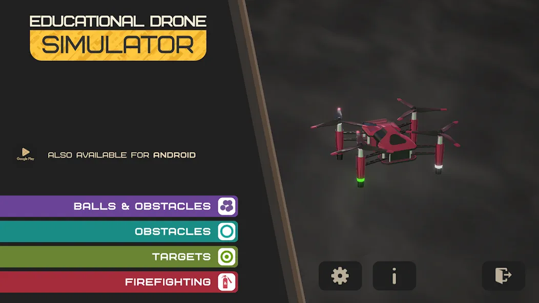 Edu Drone Simulator [MOD: безлимитные монеты и все уровни] Screenshot 1