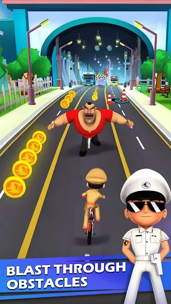Little Singham Cycle Race [MOD: безлимитные монеты и все велосипеды] Screenshot 3