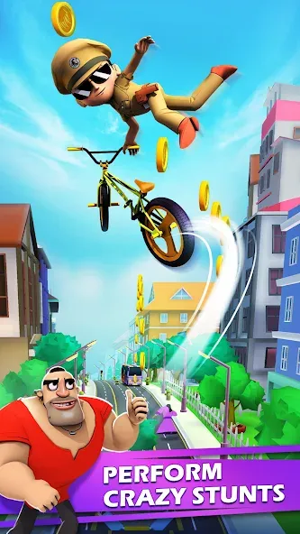 Little Singham Cycle Race [MOD: безлимитные монеты и все велосипеды] Screenshot 4