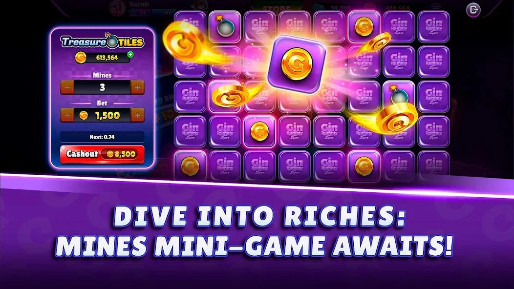 Gin Rummy Super - Card Game [MOD: безлимитные монеты и открытые функции] Screenshot 4
