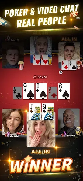 PokerGaga: Texas Holdem Live [MOD: безлимитные фишки и vip разблокирован] Screenshot 1