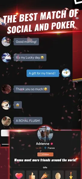 PokerGaga: Texas Holdem Live [MOD: безлимитные фишки и vip разблокирован] Screenshot 4