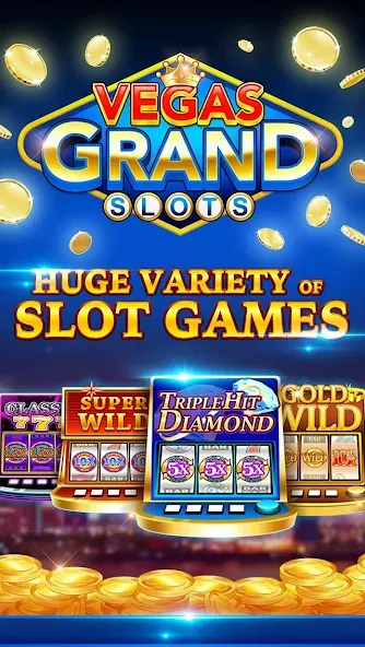 Vegas Grand Slots:Casino Games [MOD: безлимитные монеты и бонусы] Screenshot 1