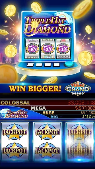 Vegas Grand Slots:Casino Games [MOD: безлимитные монеты и бонусы] Screenshot 5