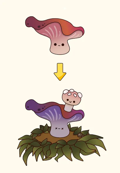 Mushroom Stories Clicker [MOD: безлимитные монеты и ускоренный прогресс] Screenshot 2