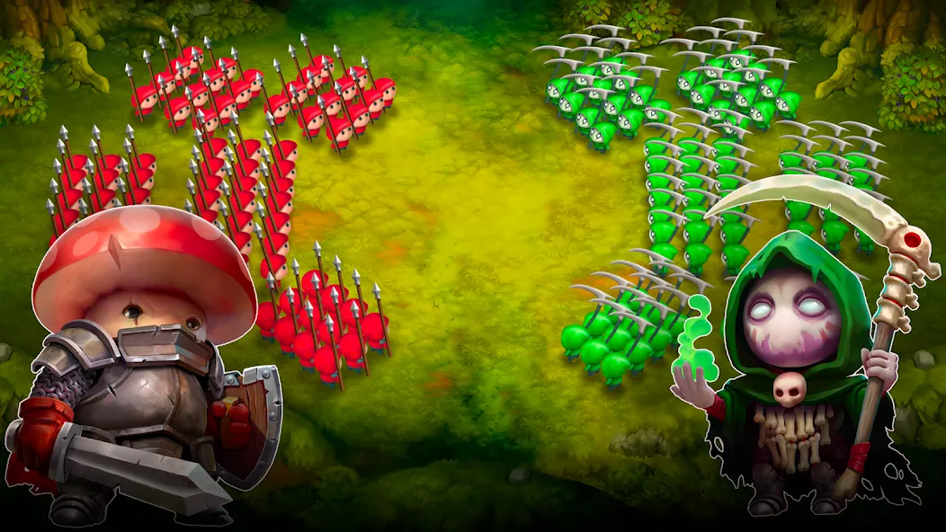 Mushroom Wars 2: RTS Strategy [MOD: безлимитные ресурсы и открыты все уровни] Screenshot 2
