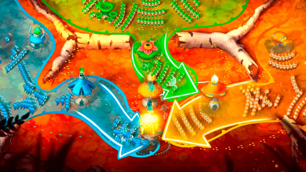Mushroom Wars 2: RTS Strategy [MOD: безлимитные ресурсы и открыты все уровни] Screenshot 5