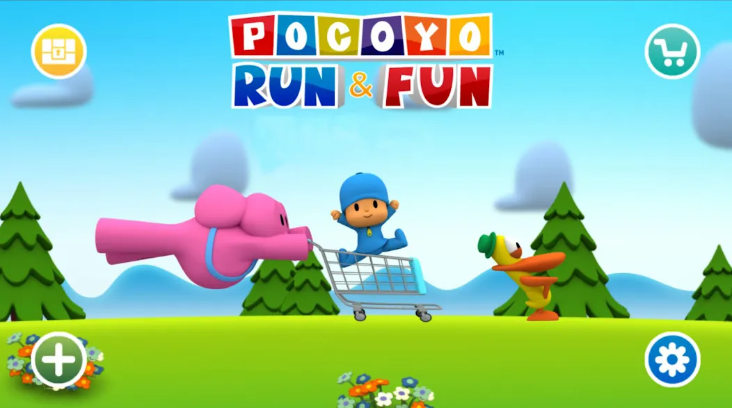 Pocoyo Run &amp; Fun: Cartoon Jump [MOD: без рекламы и бесконечные жизни] Screenshot 1