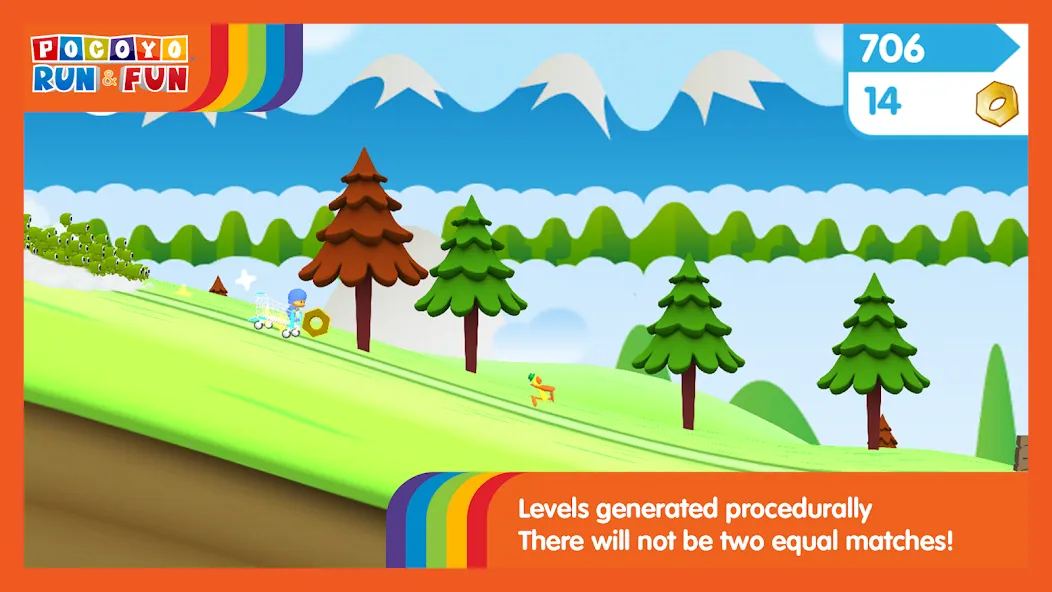Pocoyo Run &amp; Fun: Cartoon Jump [MOD: без рекламы и бесконечные жизни] Screenshot 2