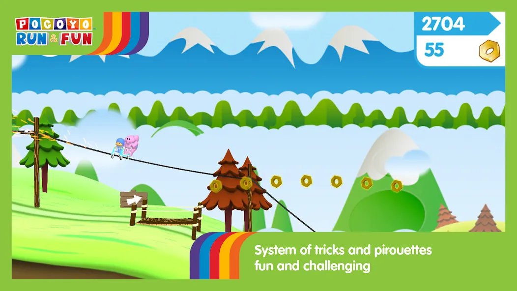 Pocoyo Run &amp; Fun: Cartoon Jump [MOD: без рекламы и бесконечные жизни] Screenshot 4