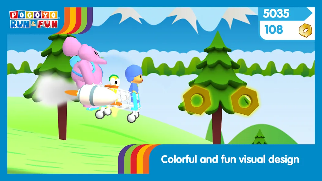Pocoyo Run &amp; Fun: Cartoon Jump [MOD: без рекламы и бесконечные жизни] Screenshot 5