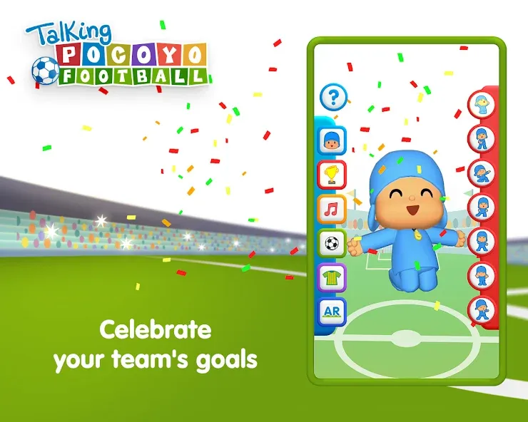 Talking Pocoyo Football [MOD: безлимитные монеты и открытые мячи] Screenshot 3
