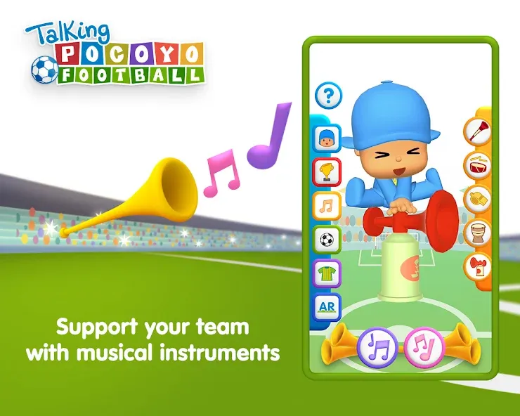 Talking Pocoyo Football [MOD: безлимитные монеты и открытые мячи] Screenshot 4