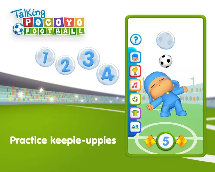 Talking Pocoyo Football [MOD: безлимитные монеты и открытые мячи] Screenshot 5