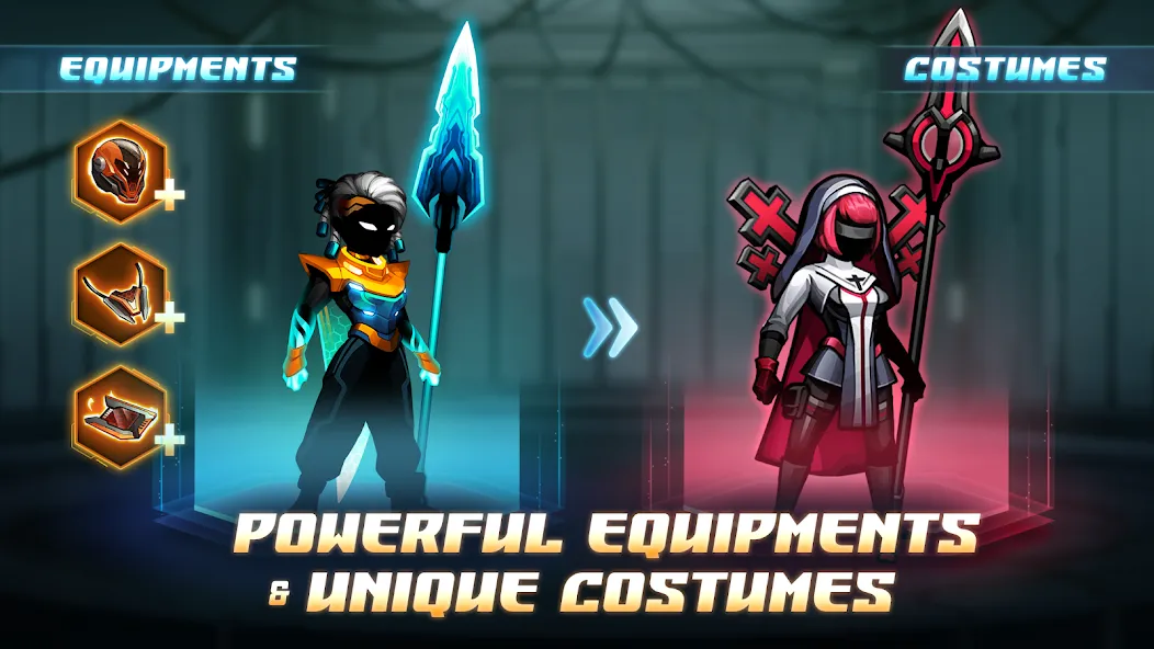 Cyber Fighters: Offline Game [MOD: безлимитные деньги и оружие] Screenshot 3