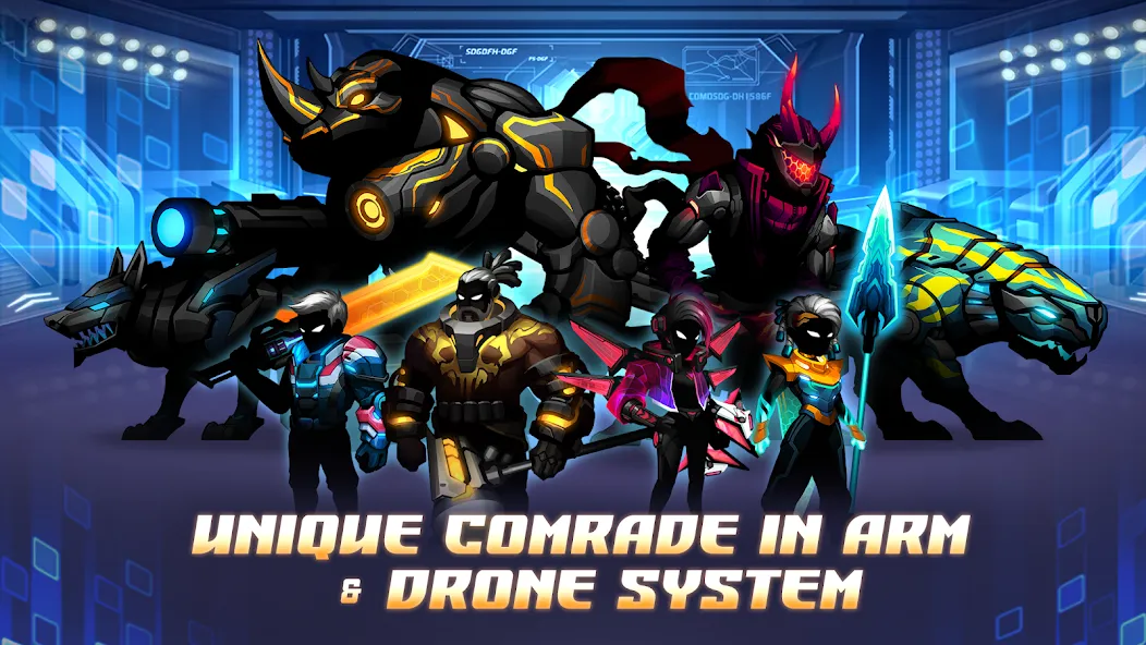 Cyber Fighters: Offline Game [MOD: безлимитные деньги и оружие] Screenshot 5