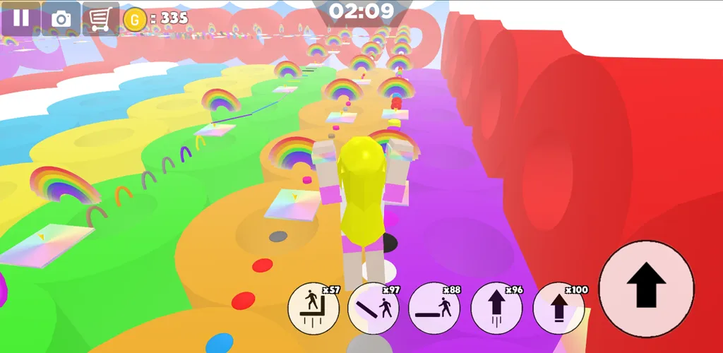 Rainbow Parkour sweet Girl [MOD: яркие уровни и лёгкий паркур] Screenshot 1