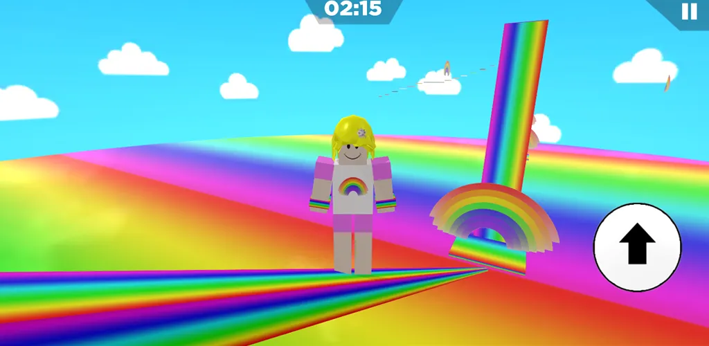 Rainbow Parkour sweet Girl [MOD: яркие уровни и лёгкий паркур] Screenshot 2
