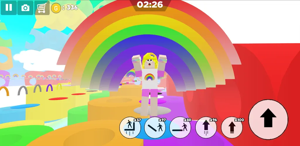 Rainbow Parkour sweet Girl [MOD: яркие уровни и лёгкий паркур] Screenshot 3
