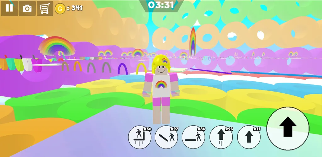 Rainbow Parkour sweet Girl [MOD: яркие уровни и лёгкий паркур] Screenshot 4