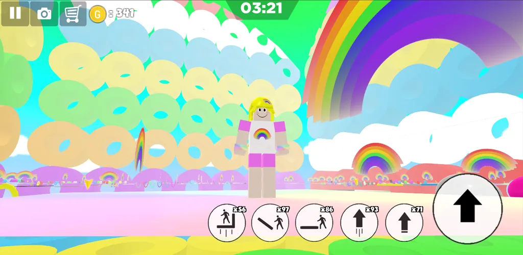 Rainbow Parkour sweet Girl [MOD: яркие уровни и лёгкий паркур] Screenshot 5