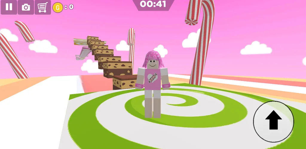 Candy Parkour Sweet girl [MOD: много сладких костюмов и уровней] Screenshot 1