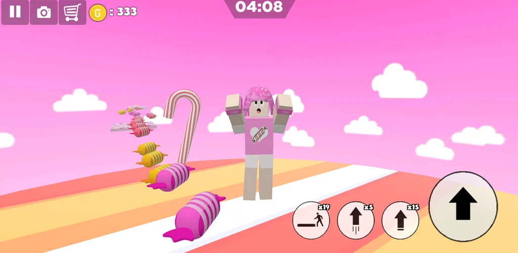 Candy Parkour Sweet girl [MOD: много сладких костюмов и уровней] Screenshot 4