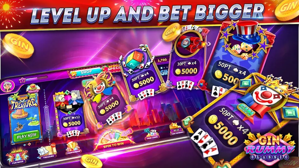 Gin Rummy Online &amp; Offline [MOD: открыты все функции без рекламы] Screenshot 3