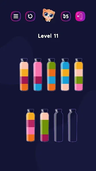 Get Color - Water Sort Puzzle [MOD: без рекламы и бесконечные подсказки] Screenshot 2