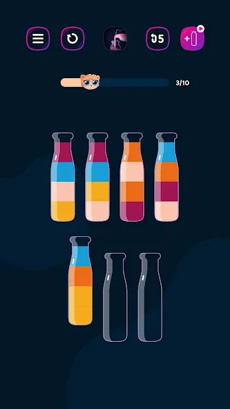 Get Color - Water Sort Puzzle [MOD: без рекламы и бесконечные подсказки] Screenshot 3
