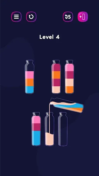Get Color - Water Sort Puzzle [MOD: без рекламы и бесконечные подсказки] Screenshot 5