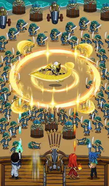 Zombie War Idle Defense Game [MOD: безлимитные деньги и алмазы] Screenshot 1