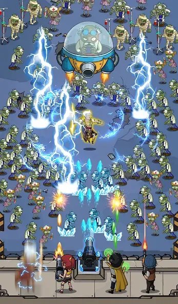 Zombie War Idle Defense Game [MOD: безлимитные деньги и алмазы] Screenshot 2