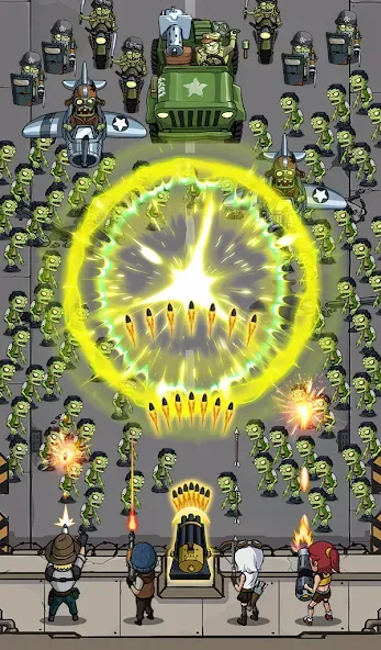 Zombie War Idle Defense Game [MOD: безлимитные деньги и алмазы] Screenshot 3