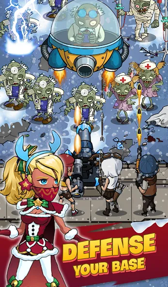 Zombie War Idle Defense Game [MOD: безлимитные деньги и алмазы] Screenshot 5