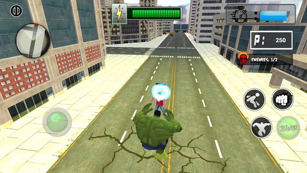 Monster Superhero: Green Fight [MOD: безлимитные деньги и здоровье] Screenshot 3