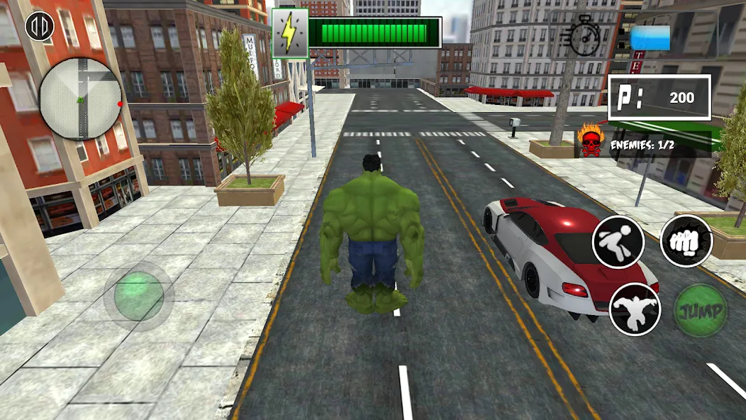 Monster Superhero: Green Fight [MOD: безлимитные деньги и здоровье] Screenshot 5