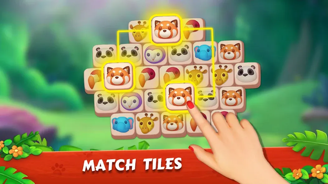 Zoo Tile - Match Puzzle Game [MOD: без рекламы и бесконечные подсказки] Screenshot 4