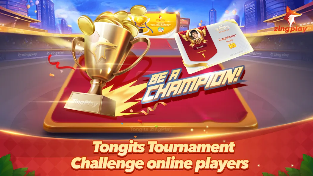 Tongits ZingPlay-Fun Challenge [MOD: безлимитные монеты и бонусы] Screenshot 1