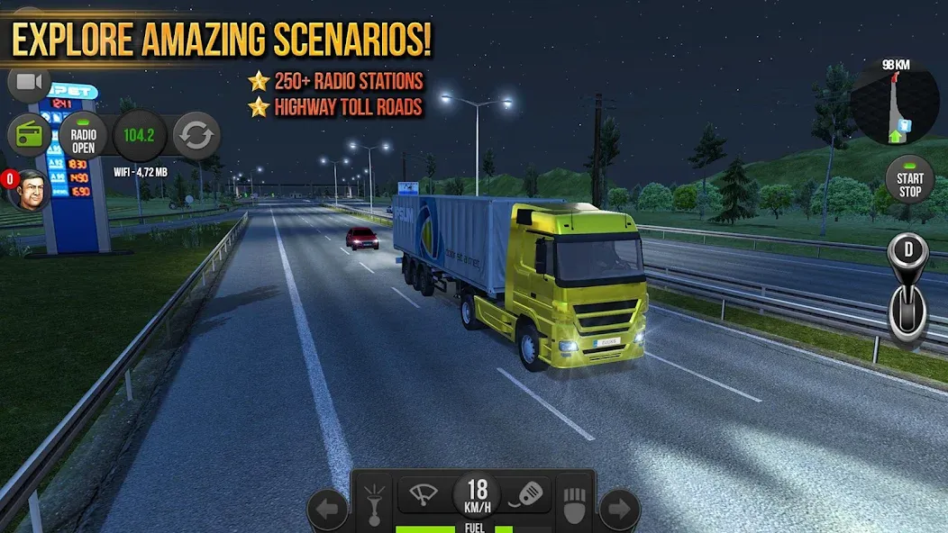 Truck Simulator : Europe [MOD: безлимитные деньги и топливо] Screenshot 2