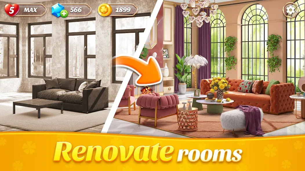 Space Decor : Villa [MOD: безлимитные деньги и все предметы] Screenshot 1
