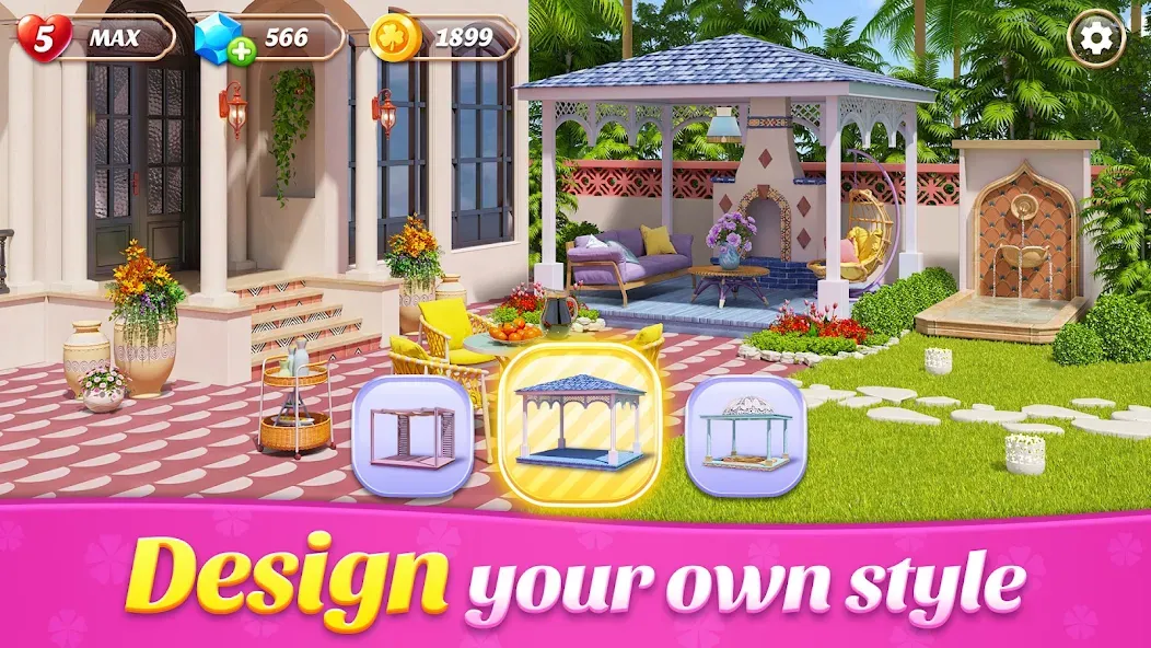 Space Decor : Villa [MOD: безлимитные деньги и все предметы] Screenshot 2