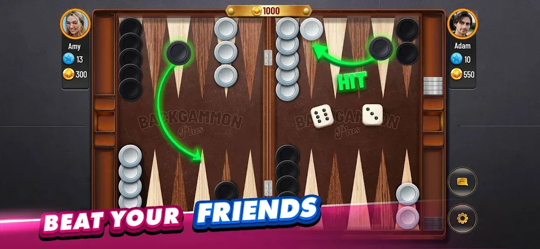 Backgammon Plus - Board Game [MOD: без рекламы и много монет] Screenshot 3
