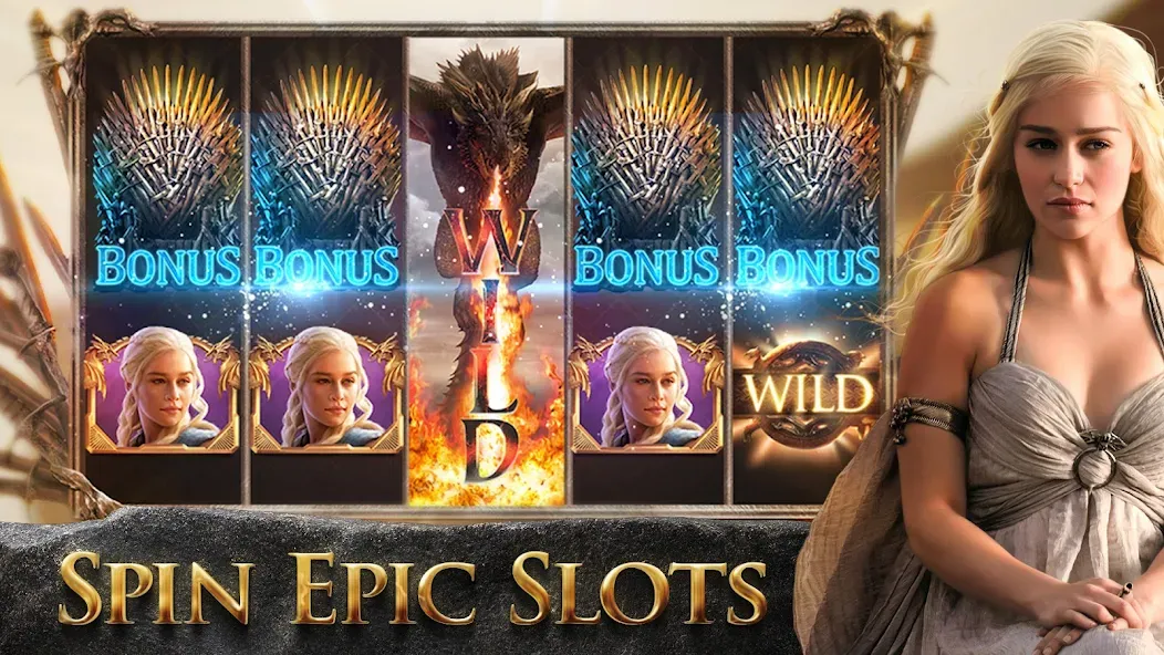 Game of Thrones Slots Casino [MOD: безлимитные монеты и бесплатные вращения] Screenshot 1