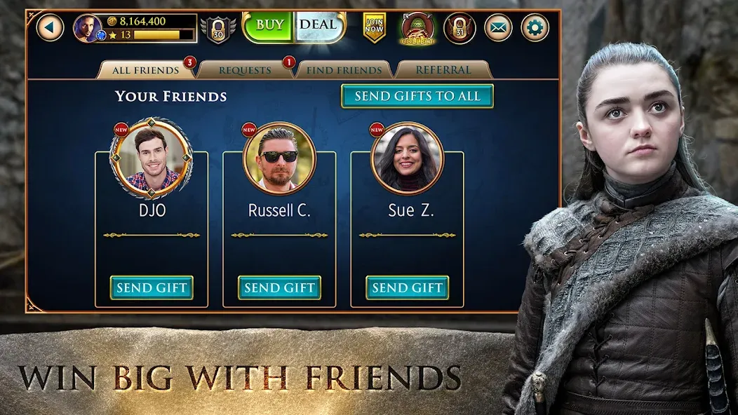 Game of Thrones Slots Casino [MOD: безлимитные монеты и бесплатные вращения] Screenshot 3