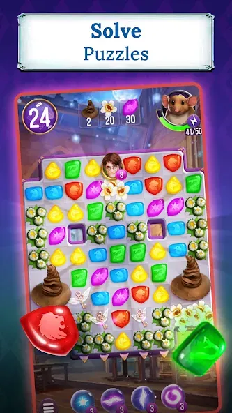Harry Potter: Puzzles &amp; Spells [MOD: безлимитные монеты и бустеры] Screenshot 1