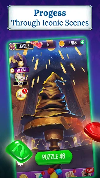 Harry Potter: Puzzles &amp; Spells [MOD: безлимитные монеты и бустеры] Screenshot 3