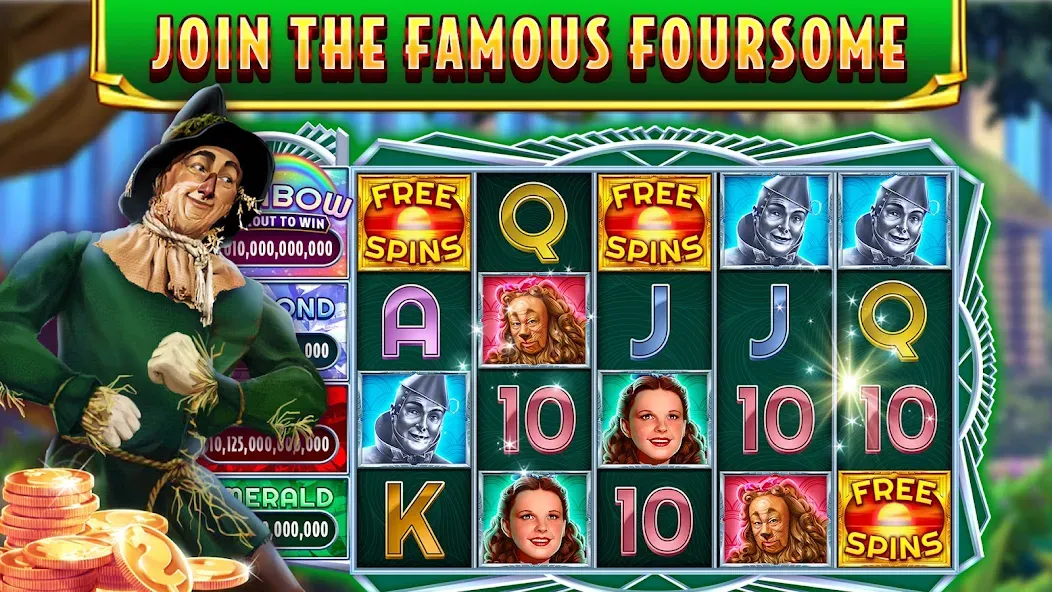 Wizard of Oz Slots Games [MOD: безлимитные монеты и бесплатные вращения] Screenshot 2